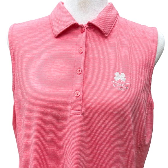 Vineyard Vines Tops - Vineyard Vines Performance Womens Medium Coral Pink Sleeveless Golf Polo Shirt